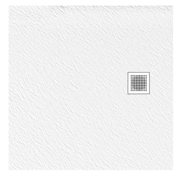New Trendy Mori Brodzik Posadzkowy Kwadratowy Biały 90x90 cm (B-0433)